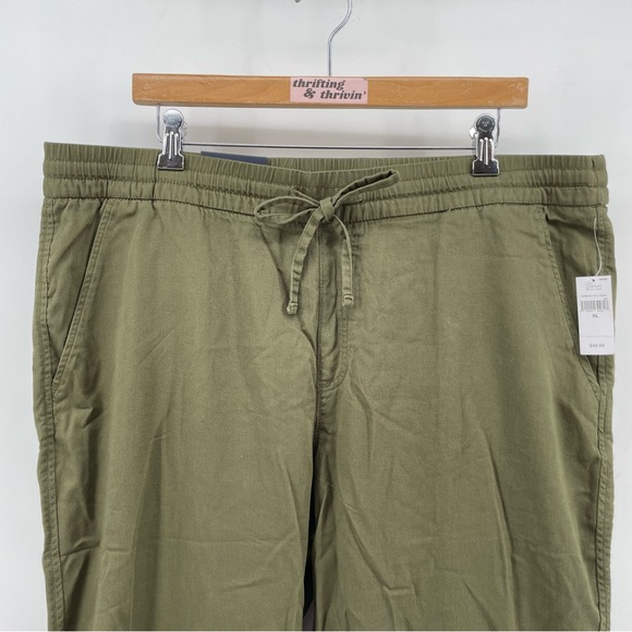 NEW GAP Easy Pant Olive Green Mid Rise Tapered Leg XL - Picture 2 of 7